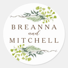 Adesivo Fern Eucalyptus Greenery Wedding Escrito À Mão
