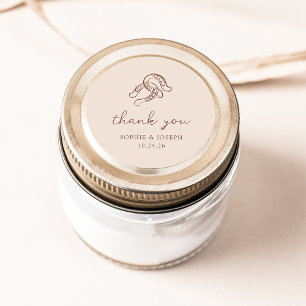 Adesivo Ferradura minimalista   Casamento Neutral e Brown