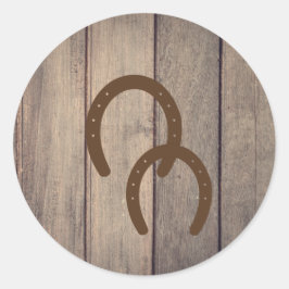 Adesivo Ferraduras na vedação de madeira