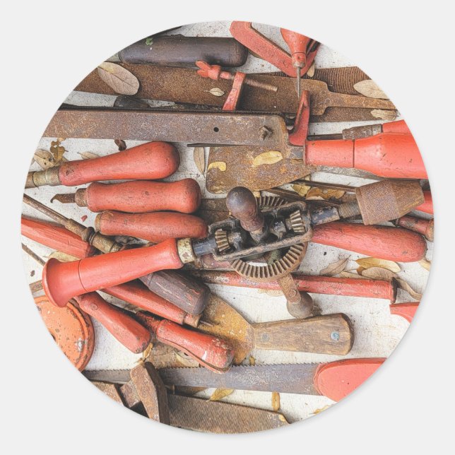 Adesivo Ferramenta Antiguamente Rustic Red Man (Frente)