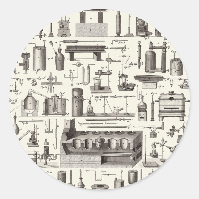 Adesivo Ferramentas científicas (Frente)