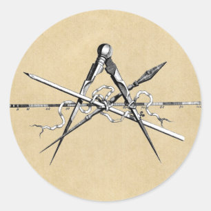 Adesivo Ferramentas de esboço da arquitetura clássica