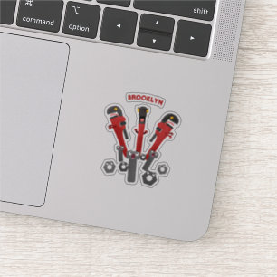 Adesivo Ferramentas engraçadas de monstro de wrench
