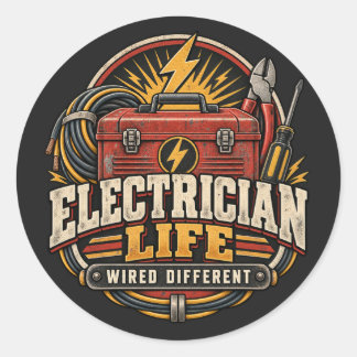 Adesivo Ferramentas Gráficas de Eletricista Retro