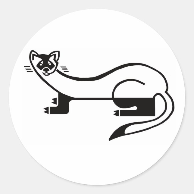Adesivo FERRET-Amante de os animais de pés negros - Nature (Frente)