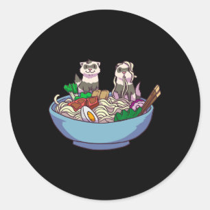 Adesivo Ferret Ramen Noodles Anime Kawaii Japonês Otaku G