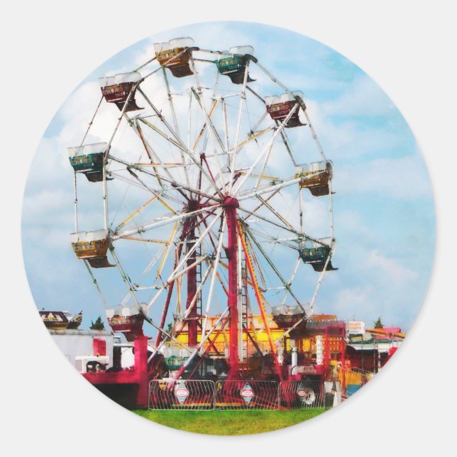 Adesivo Ferris Wheel Contra o Céu Azul (Frente)