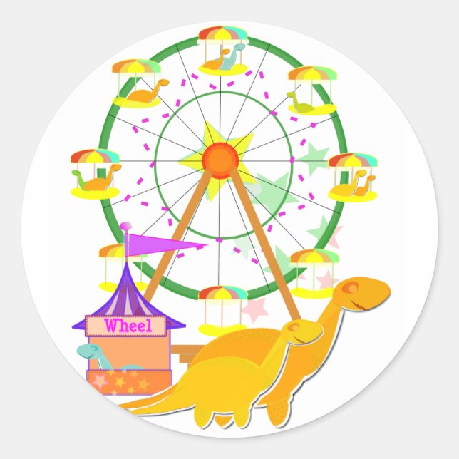Adesivo Ferris Wheel Dinossauros Stickers (Frente)