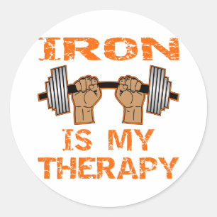 Adesivo Ferro É Minha Terapia - Levantamento De Peso