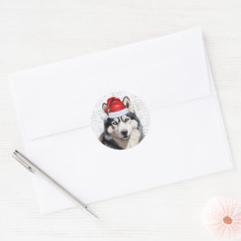 Adesivo Feserian Siberian Husky e Woody Word Art Natal