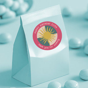 Adesivo Festa à Beira-Mar ANIVERSÁRIO Moderno Fofo PERSONA