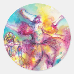 Adesivo FESTA À FANTASIA, Máscaras de Carnaval, Dança, Mús