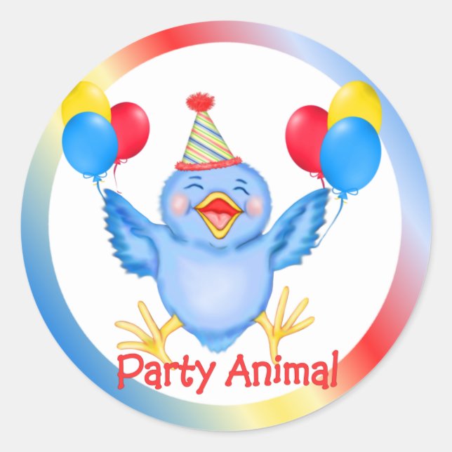 Adesivo Festa Animal Bluebird (Frente)