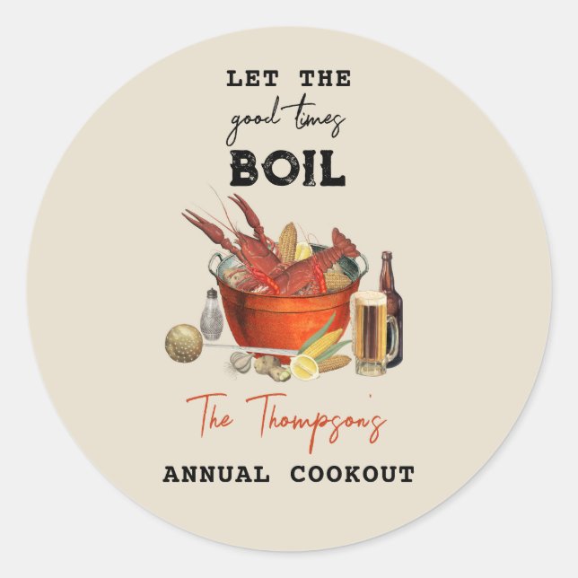 Adesivo Festa anual de lagostas mariscais no Verão (Frente)