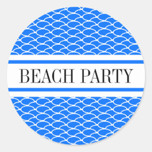 Adesivo FESTA BEACH Brilhante Blue Waves Stripes