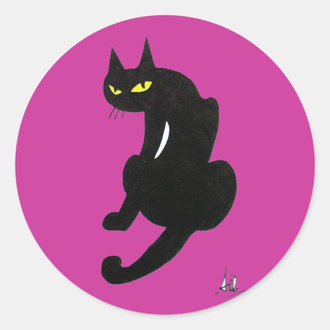 ADESIVO FESTA BLACK CAT HALLOWEEN (Frente)
