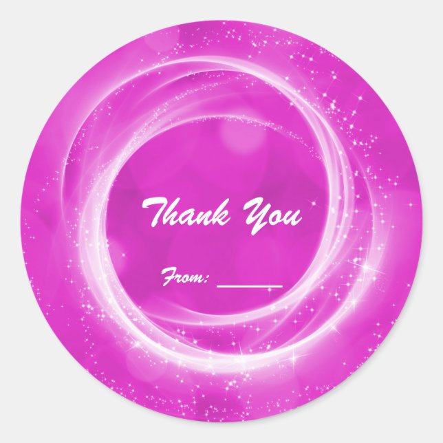 Adesivo Festa Cinderela Brilho Rosa e Branco para Qualquer (Frente)