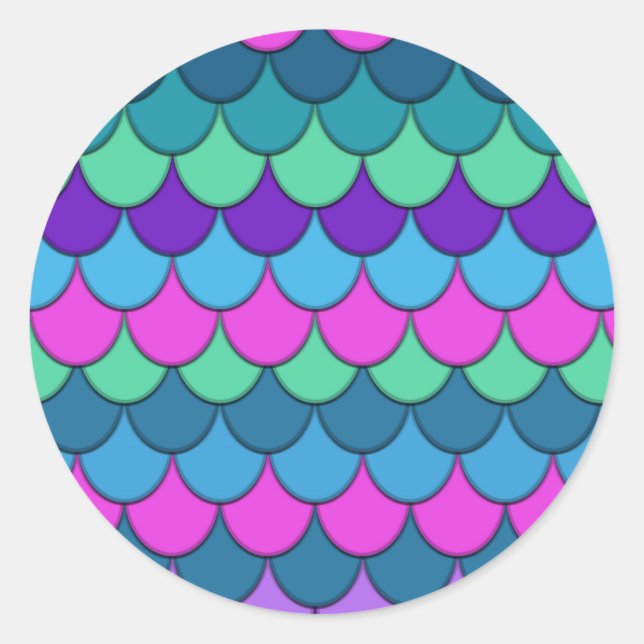 Adesivo Festa Colorida de Aniversário da Sereia Multicolor (Frente)