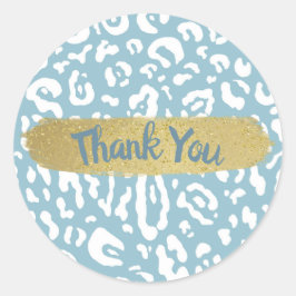 Adesivo Festa com Estampa Animal de Guepardo Leopardo Azul