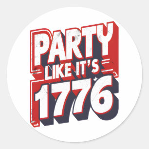 Adesivo Festa como se fosse uma citação engraçada de 1776