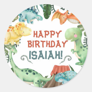 Adesivo Festa Como um Feliz Aniversário Dinossauro Persona