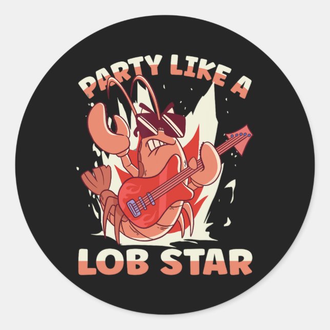 Adesivo Festa Como Uma Lob Star Lobster (Frente)