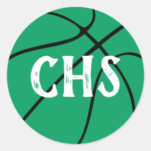 Adesivo Festa da Equipe de Basquete Verde, Comício Pep ou 