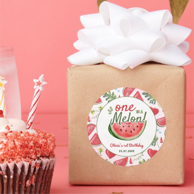 Adesivo Festa de 1º Aniversário One in a Melon (Festa)