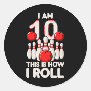 Adesivo Festa de 10 Anos de Boliche 10º Aniversário é como