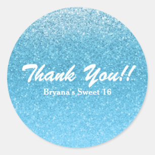 Adesivo Festa de 16 anos Sweet Blue de Conto de Fadas
