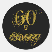Festa de 60 anos 60 e Sassy Preto e Dourado