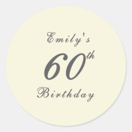 Adesivo Festa de 60 Anos Moderna e Elegante