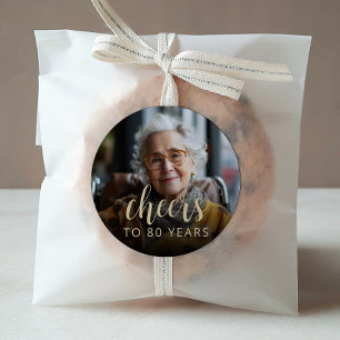 Adesivo Festa de 80 Anos Foto Comemoração