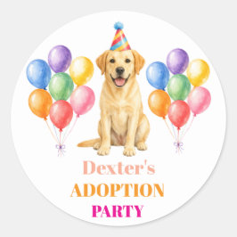 Adesivo Festa de Adoção Dia da Captura Labrador Cão Pet