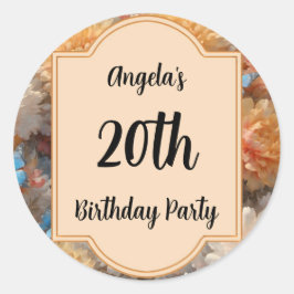 Adesivo Festa de aniversário 20