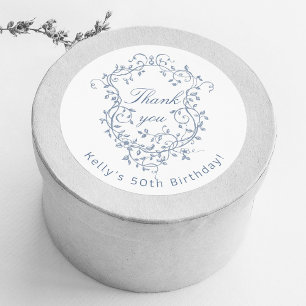 Adesivo Festa de aniversário 50ª Vitoriana francesa clássi