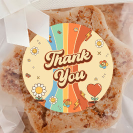 Adesivo Festa de aniversário 6 do Arco-Íris Retroativo