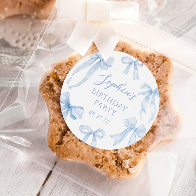 Adesivo Festa de aniversário Arco Coquette Azul (Criador carregado)