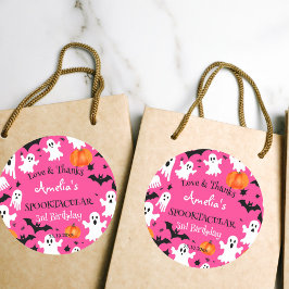 Adesivo Festa de aniversário assustadora e assustadora do 