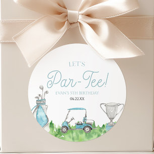 Adesivo Festa de aniversário Azul De Golfe Par-Tee De vamo