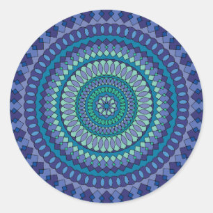 Adesivo Festa de aniversário Blue Mandala