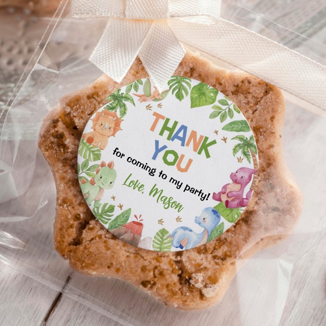 Adesivo Festa de aniversário Bonita do Dinossauro (Criador carregado)