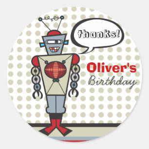 Adesivo Festa de aniversário bonito do menino dos miúdos