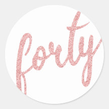 Festa de aniversário branco Dourado 40 com brilho 