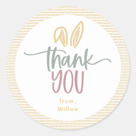 Adesivo Festa de aniversário Bunny Obrigado