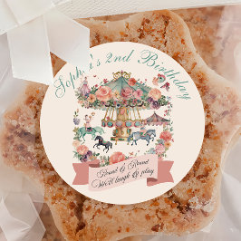 Adesivo Festa de aniversário Carnaval Carrossel Horse