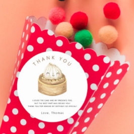 Adesivo Festa de aniversário chinesa de dobrar obrigado