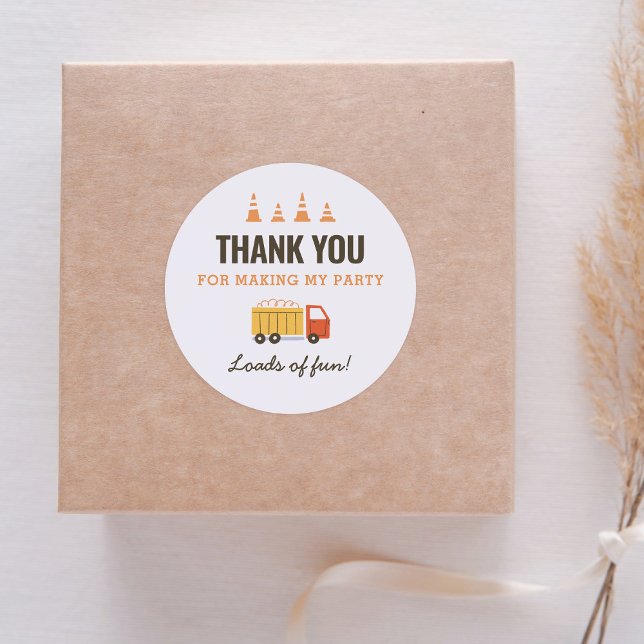 Adesivo Festa de aniversário Clássica de Bomba de Construç (Criador carregado)