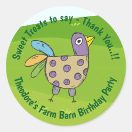 Adesivo Festa de aniversário da barra de fazenda