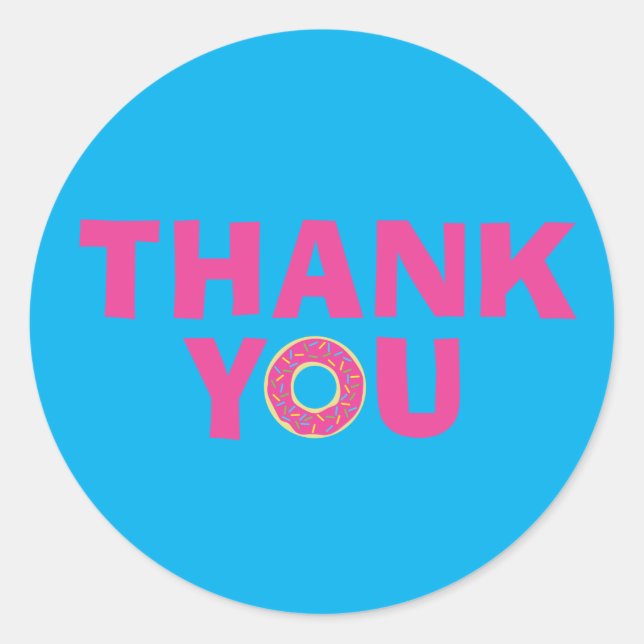 Adesivo Festa de aniversário da criança de rosquinha (Frente)